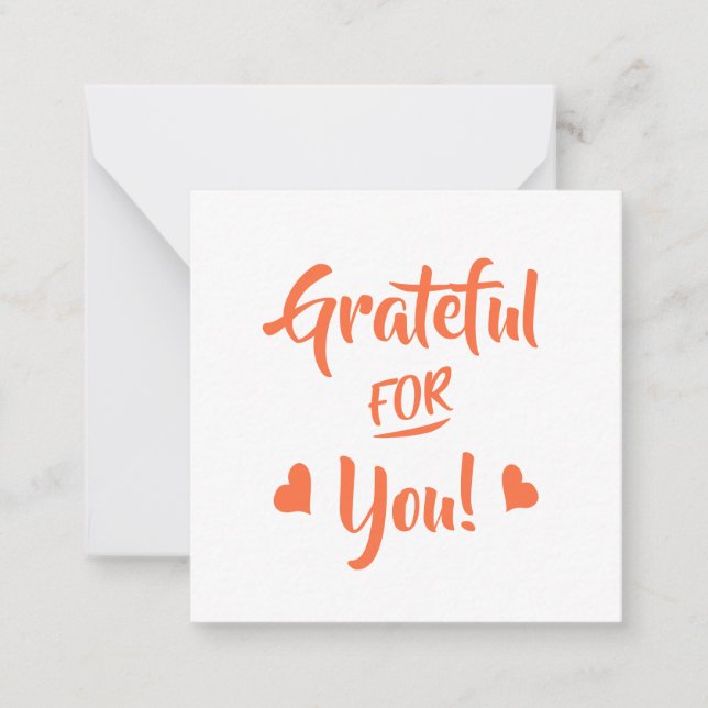 Grateful For You Note Card (Front)