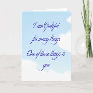 Grateful For You Thank You Card