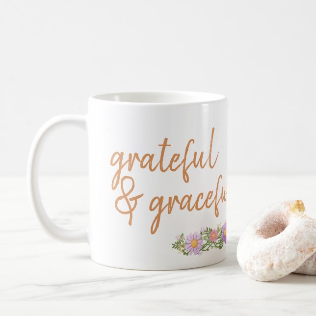 Grateful & Graceful Dancing Hamster Coffee Mug (With Donut)
