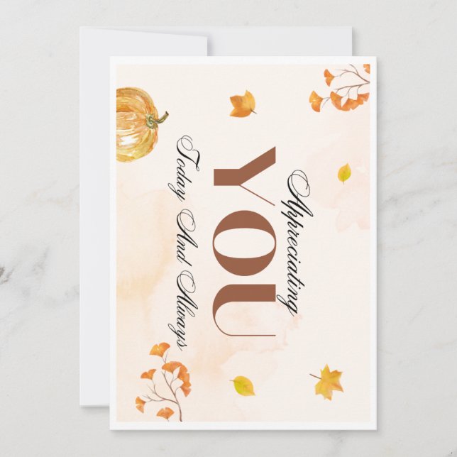 Grateful Grazing: A Turkey-Sized Thank You Card (Front)