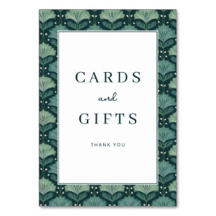 Grateful Green Botanical Thank You Card