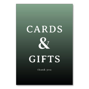 Grateful Green Minimalist Thank You Card