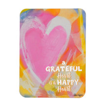 Grateful Happy Heart Magnet art by Pedie Wolfond