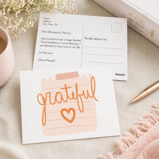 Grateful Heart Christian Thank You Card (Creator Uploaded)