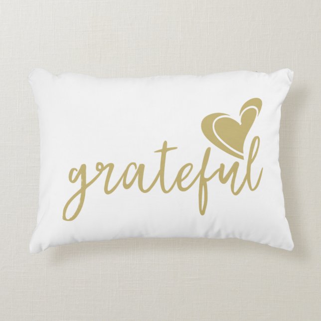 grateful heart decorative cushion (Front)