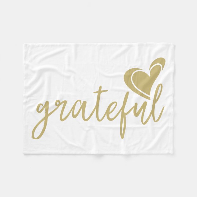 grateful heart fleece blanket (Front (Horizontal))