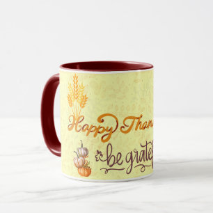 Grateful Heart: Happy Thanksgiving Mug