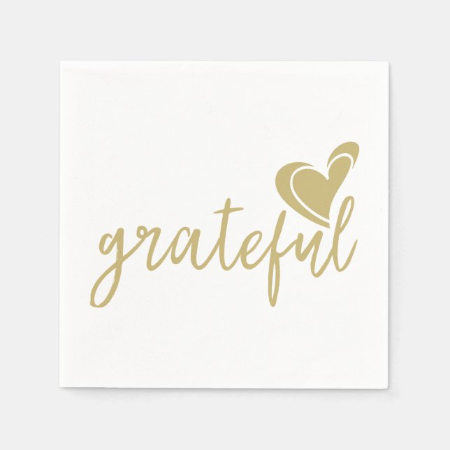 grateful heart napkin (Front)