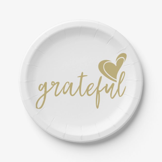 grateful heart paper plate (Front)