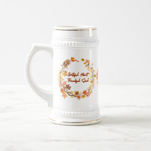Grateful Heart Thankful Soul Beer Stein