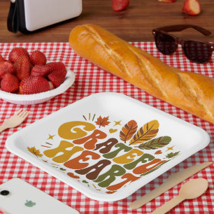 Grateful Heart Thanksgiving Fall Plate