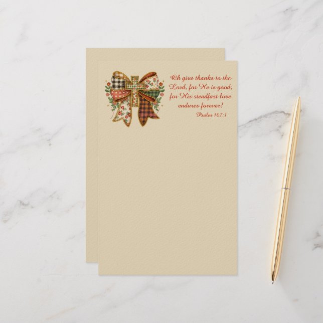 Grateful in Faith Stationery (Front/Back In Situ)