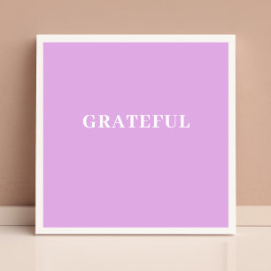 Grateful Inspirational Modern Minimalist Poster