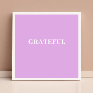 Grateful Inspirational Modern Minimalist Poster