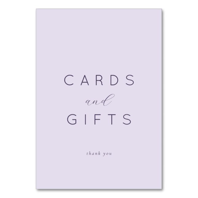 Grateful Lavender Minimalist Thank You Card (Front)