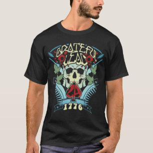 Grateful Lead - 2A -2nd Amendment 1776 - Blue Fade T-Shirt