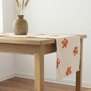 Grateful Maple Leaf Thanksgiving Table Runner