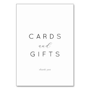 Grateful Minimalist Black and White Thank You Card