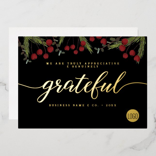 Grateful Modern Script Holly Pine business logo (Front/Back)