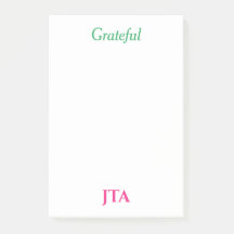 Grateful Monogrammed Notepad