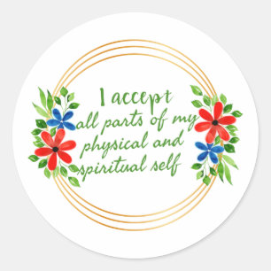 Grateful Motivation words for life Classic Round Sticker