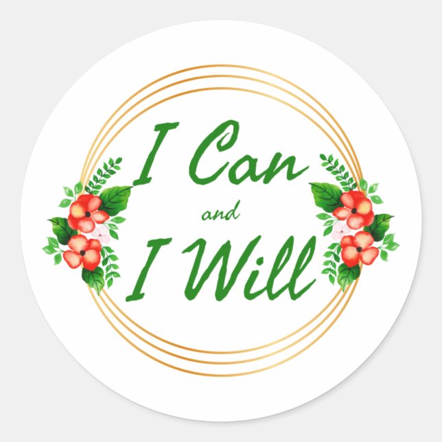 Grateful Motivation words for work Classic Round Sticker (Front)