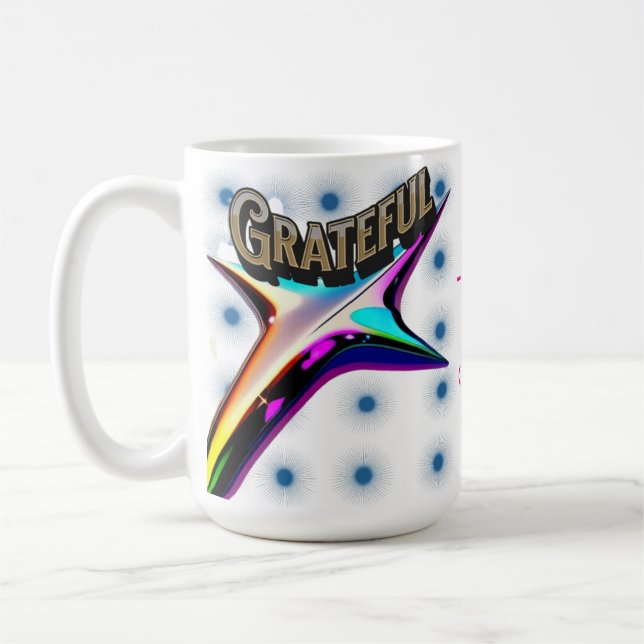 Grateful Mug – Inspirational Gratitude Coffee Cup  (Left)