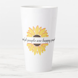 Grateful people are happy people Personalise Latte Mug