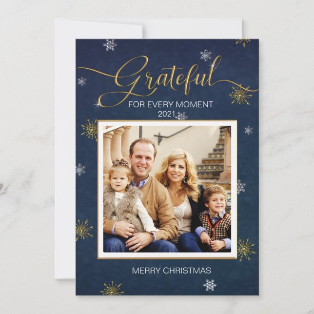 Grateful Photo Christmas Card (Front)