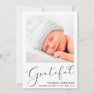 Grateful Photos Birth Announcement