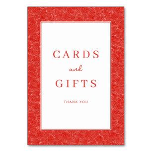 Grateful Red Serif Thank You Card