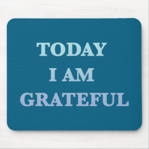 Grateful Retro Sunset Gradient Typography Mouse Pad