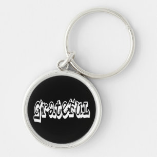 Grateful Saying Graffiti Style typography Key Ring