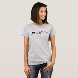 Grateful Script, Black type T-Shirt