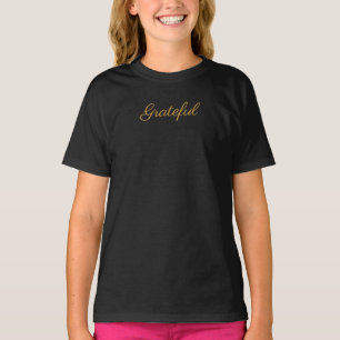 Grateful Simple Minimalist Kids T-Shirt