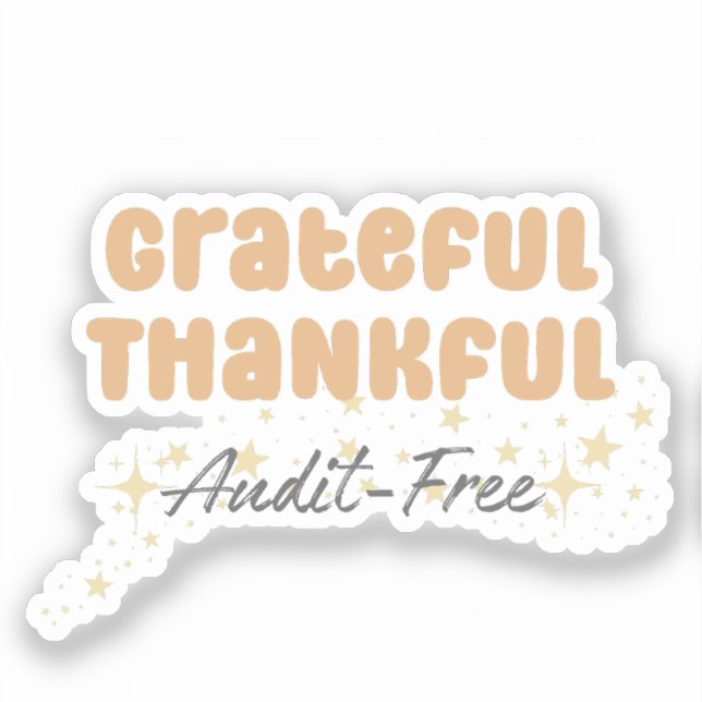 Grateful Thankful Audit Free - Funny Accountant (Front)