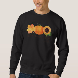 Grateful Thankful Blessed Cna Life Autumn Pumpkin  Sweatshirt