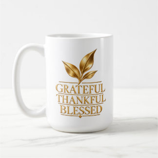 Grateful Thankful Blessed Coffee Mug