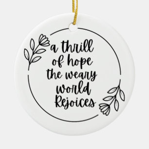 Grateful Thankful Blessed Inspirational Gift Ceramic Tree Decoration
