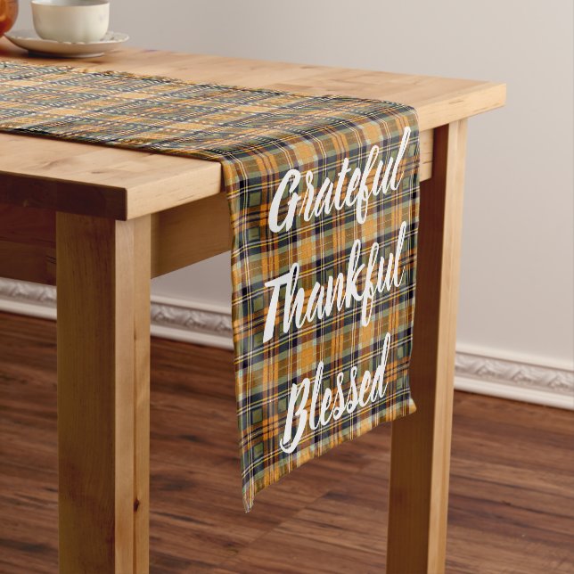 Grateful, thankful, blessed long table runner (In Situ)