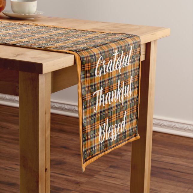 Grateful, thankful, blessed long table runner (In Situ)