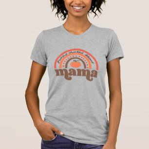 Grateful Thankful Blessed Mama Boho Rainbow T-Shirt