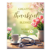 Grateful Thankful Blessed Nurse Personalised