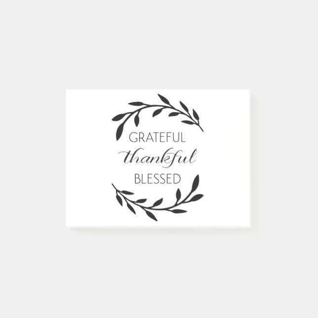 Grateful thankful blessed post-it notes (Front)