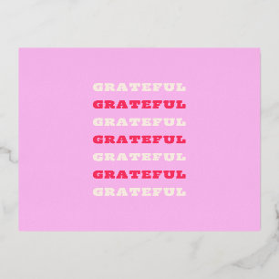 Grateful, Thankful, Gratitude Quote, Pink, Holiday