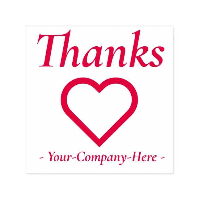Grateful "Thanks" + Business Name Rubber Stamp (Design)
