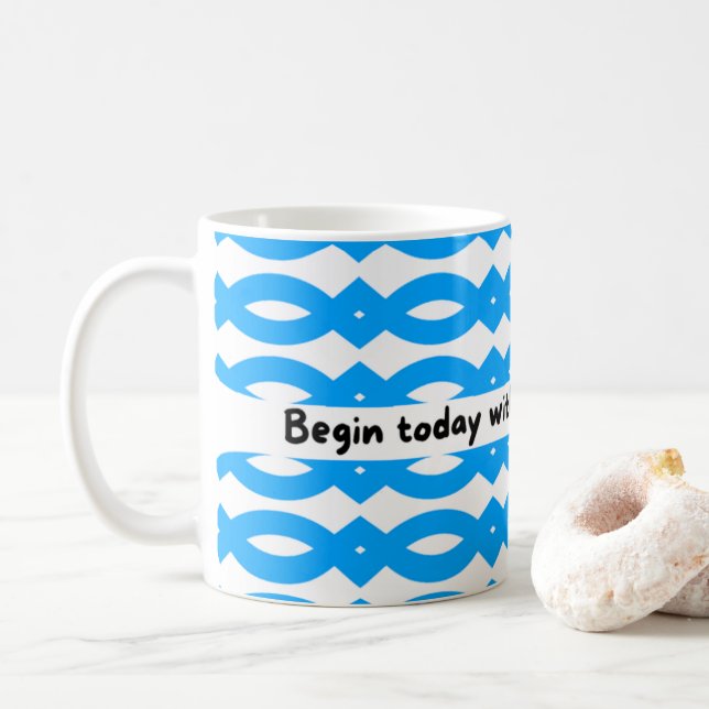 grateful themed coffee mug inspirational saying mu (With Donut)