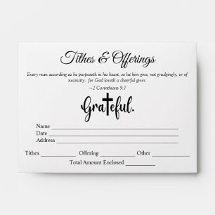 Grateful Tithes & Offering Envelopes