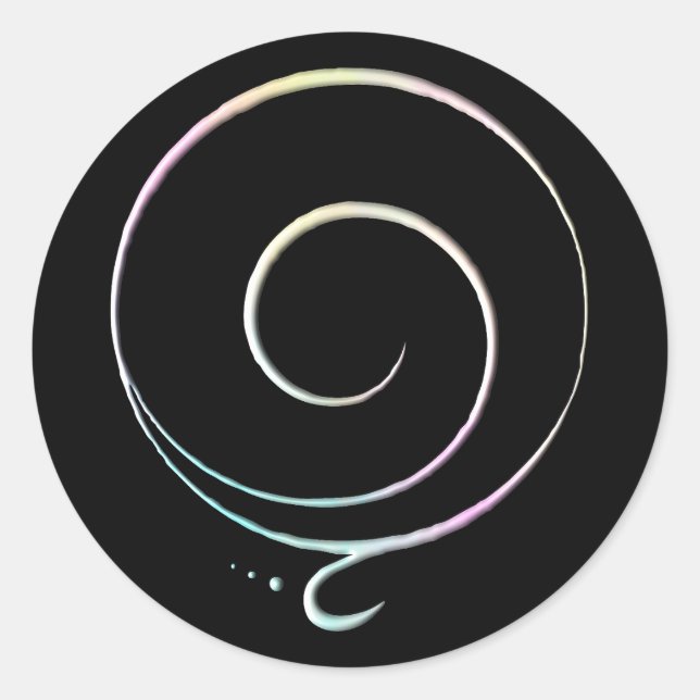 Gratitude 2 classic round sticker (Front)