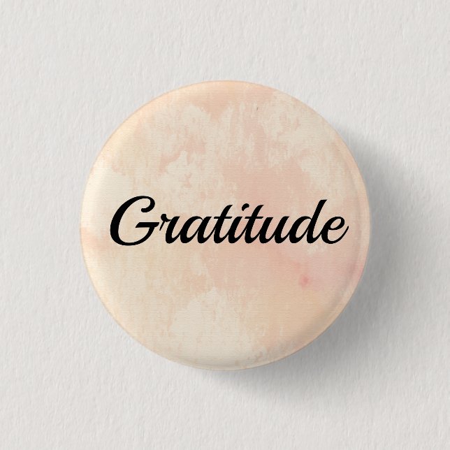 Gratitude 3 Cm Round Badge (Front)